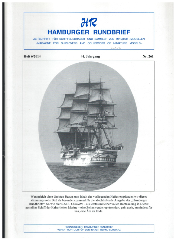 Nr. 261 Heft 6-2014  44 .Jahrgang; Hamburger Rundbrief (1 St.)